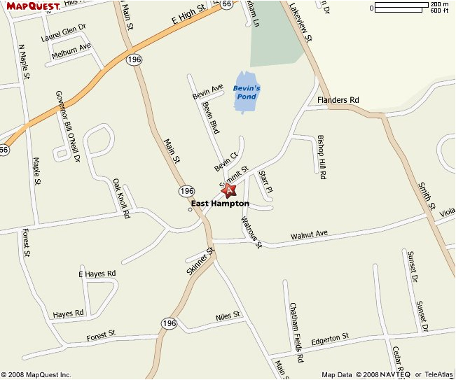 Map of 10 Summit St, East Hampton, CT